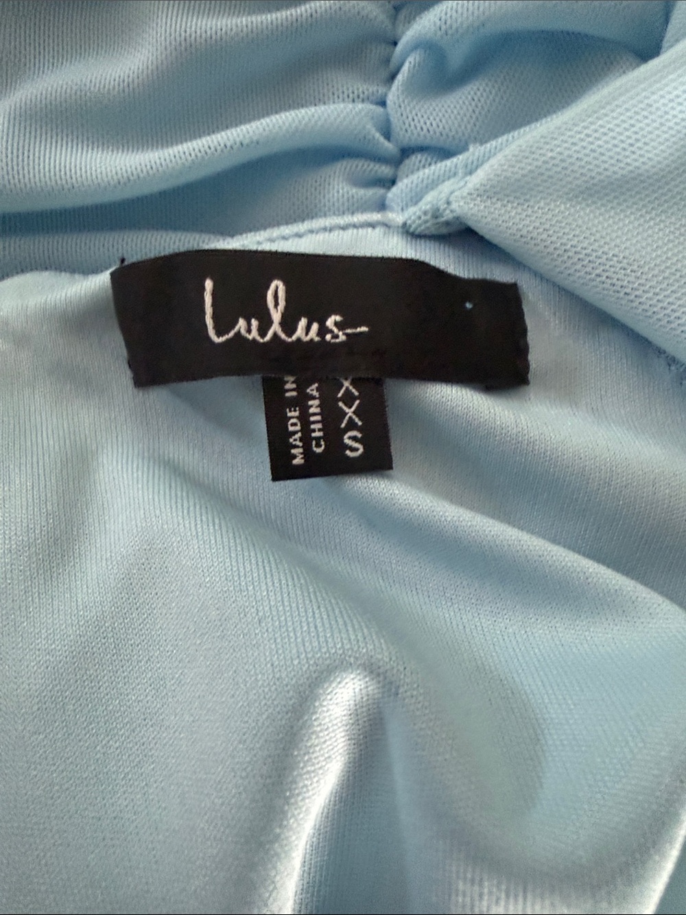 Lulu's Light Blue Ruched Off-Shoulder Mini Dress - Picture 2 of 3